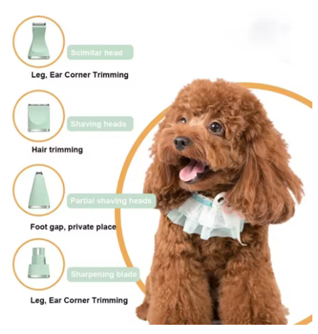 PETHAPPINESS™ 4-in-1 Electric Pet Grooming Kit™ - Hair Trimmer, Clippers, Nail Grinder for Cats & Dogs