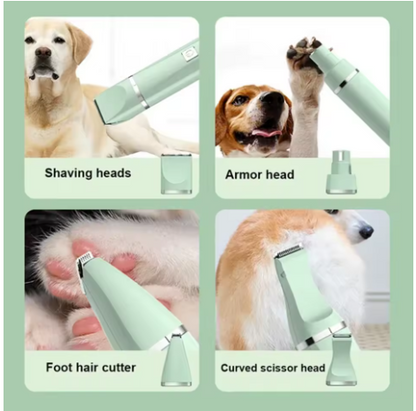 PETHAPPINESS™ 4-in-1 Electric Pet Grooming Kit™ - Hair Trimmer, Clippers, Nail Grinder for Cats & Dogs