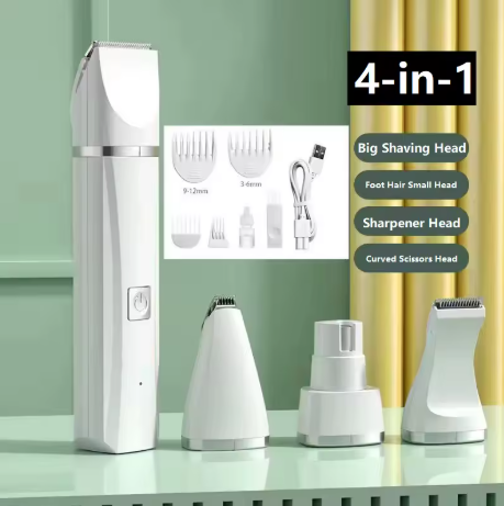 PETHAPPINESS™ 4-in-1 Electric Pet Grooming Kit™ - Hair Trimmer, Clippers, Nail Grinder for Cats & Dogs