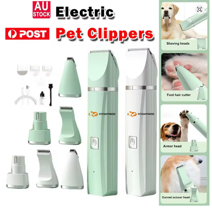 PETHAPPINESS™ 4-in-1 Electric Pet Grooming Kit™ - Hair Trimmer, Clippers, Nail Grinder for Cats & Dogs